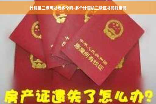 计算机二级可以考多个吗-多个计算机二级证书吗能用吗