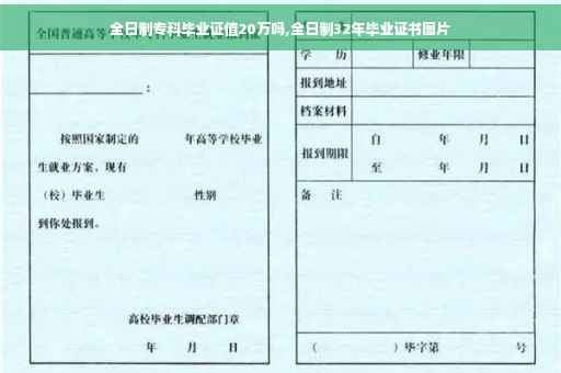 全日制专科毕业证值20万吗,全日制32年毕业证书图片