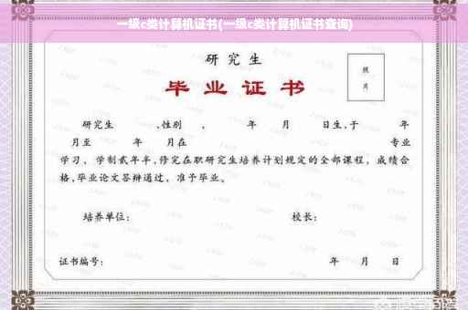 一级c类计算机证书(一级c类计算机证书查询)