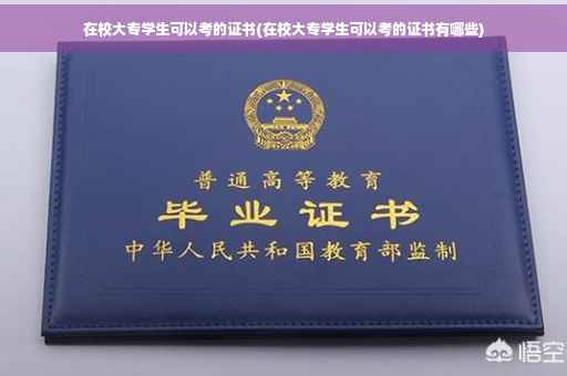 在校大专学生可以考的证书(在校大专学生可以考的证书有哪些)