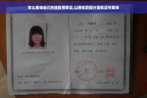 怎么查询自己的技能等级证,山西省职称计算机证书查询