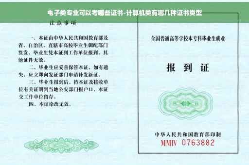 电子类专业可以考哪些证书-计算机类有哪几种证书类型