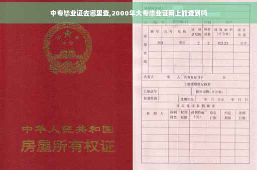 中专毕业证去哪里查,2000年大专毕业证网上能查到吗
