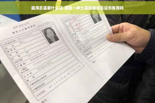 程序员需要什么证-国家一级计算机程序员证书有用吗