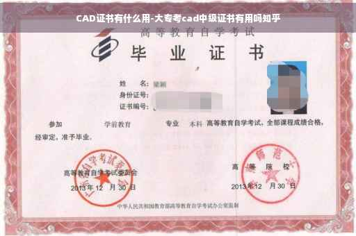 CAD证书有什么用-大专考cad中级证书有用吗知乎