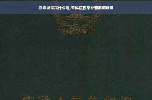 派遣证是指什么啊,专科院校毕业有派遣证没