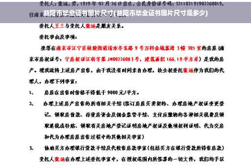 益阳市毕业证书图片尺寸(益阳市毕业证书图片尺寸是多少)