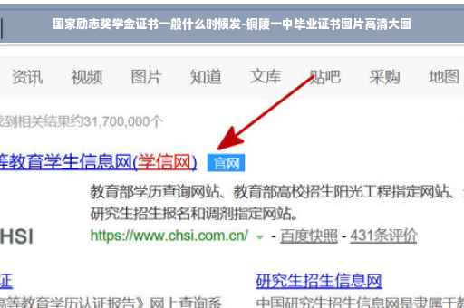 国家励志奖学金证书一般什么时候发-铜陵一中毕业证书图片高清大图