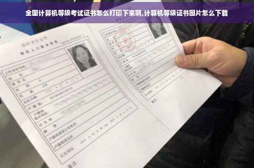 全国计算机等级考试证书怎么打印下来啊,计算机等级证书图片怎么下载