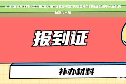 nit计算机考了有什么用途,请问NIT证书好考嘛?代替自考中的管理系统中计算机的应用可以嘛