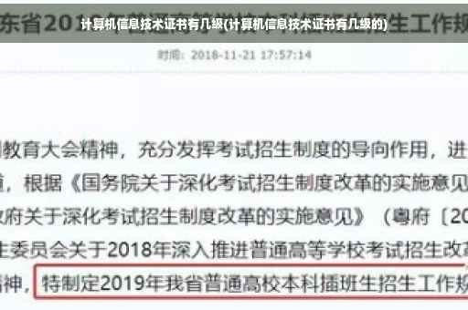 计算机信息技术证书有几级(计算机信息技术证书有几级的)