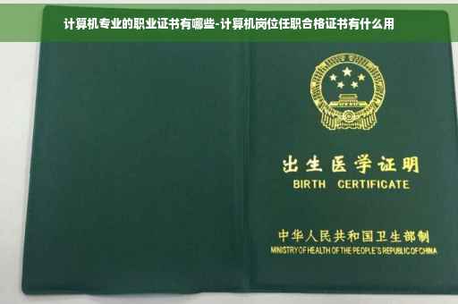 计算机专业的职业证书有哪些-计算机岗位任职合格证书有什么用