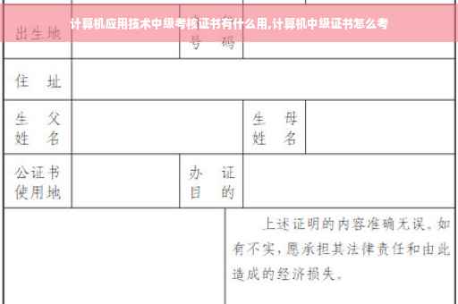 计算机应用技术中级考核证书有什么用,计算机中级证书怎么考