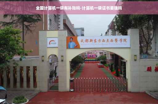 全国计算机一级有补贴吗-计算机一级证书要钱吗