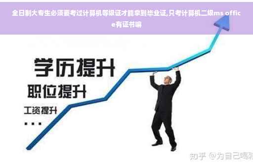 全日制大专生必须要考过计算机等级证才能拿到毕业证,只考计算机二级ms office有证书嘛