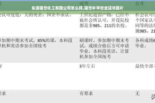 东清瑞华化工有限公司怎么样,瑞华中学毕业证书图片