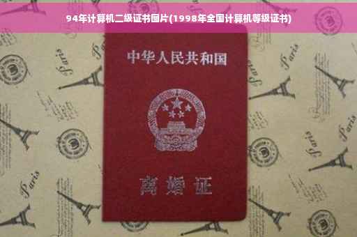 94年计算机二级证书图片(1998年全国计算机等级证书)