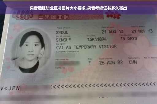 央音远程毕业证书图片大小要求,央音考级证书多久寄出