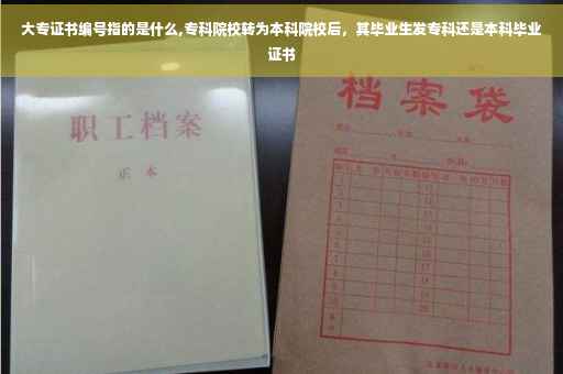 大专证书编号指的是什么,专科院校转为本科院校后，其毕业生发专科还是本科毕业证书
