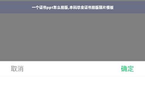 一个证书ppt怎么排版,本科毕业证书排版图片模板