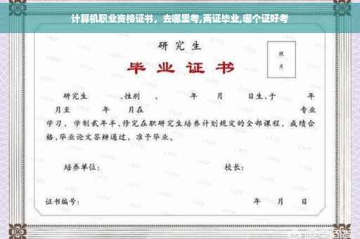 计算机职业资格证书，去哪里考,两证毕业,哪个证好考