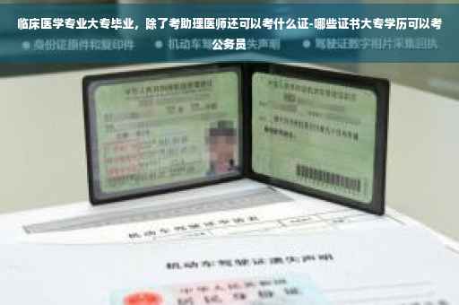 临床医学专业大专毕业，除了考助理医师还可以考什么证-哪些证书大专学历可以考公务员