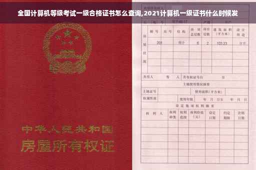 全国计算机等级考试一级合格证书怎么查询,2021计算机一级证书什么时候发