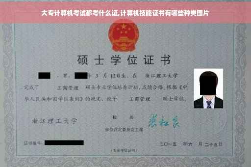 大专计算机考试都考什么证,计算机技能证书有哪些种类图片