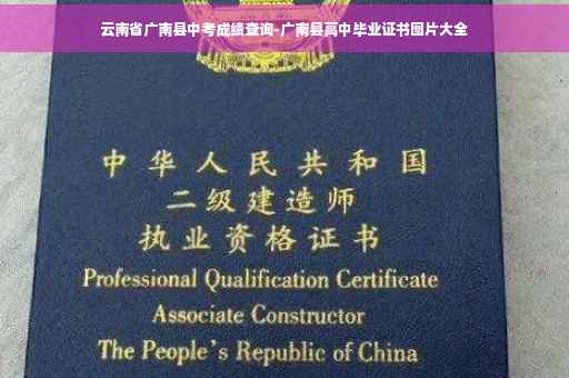 云南省广南县中考成绩查询-广南县高中毕业证书图片大全