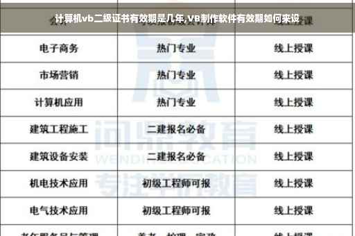 计算机vb二级证书有效期是几年,VB制作软件有效期如何来设