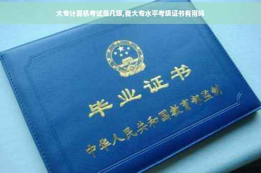 大专计算机考试是几级,我大专水平考级证书有用吗