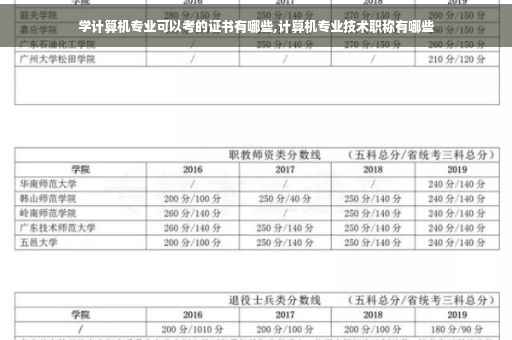 学计算机专业可以考的证书有哪些,计算机专业技术职称有哪些