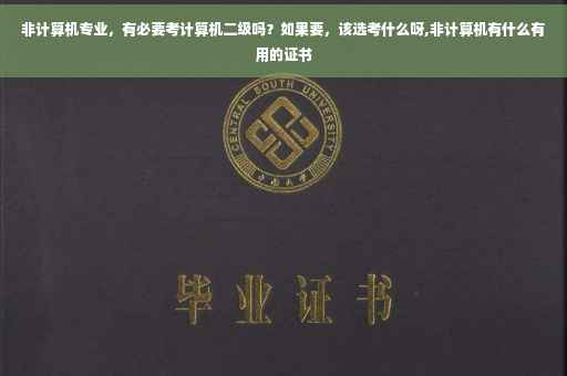 非计算机专业，有必要考计算机二级吗？如果要，该选考什么呀,非计算机有什么有用的证书