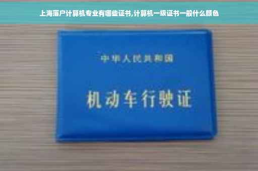 上海落户计算机专业有哪些证书,计算机一级证书一般什么颜色