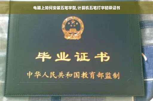 电脑上如何安装五笔字型,计算机五笔打字初级证书
