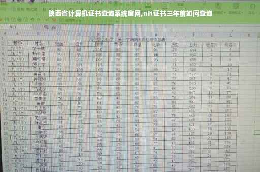 陕西省计算机证书查询系统官网,nit证书三年前如何查询