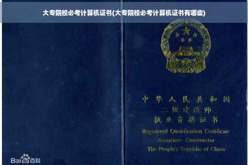 大专院校必考计算机证书(大专院校必考计算机证书有哪些)