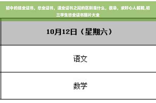 初中的结业证书，毕业证书，遗业证书之间的区别是什么，很急，求好心人解释,初三学生毕业证书图片大全