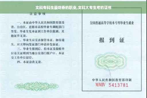文科专科生最吃香的职业,文科大专生考的证书