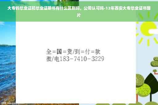 大专的毕业证和毕业证明书有什么区别吗，公司认可吗-13年西安大专毕业证书图片