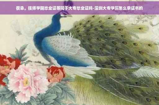 很急。技师学院毕业证等同于大专毕业证吗-深圳大专学历怎么拿证书的