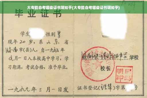 大专能自考哪些证书呢知乎(大专能自考哪些证书呢知乎)