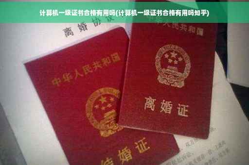 计算机一级证书合格有用吗(计算机一级证书合格有用吗知乎)