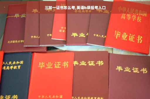 三加一证书怎么考,英语b级报考入口