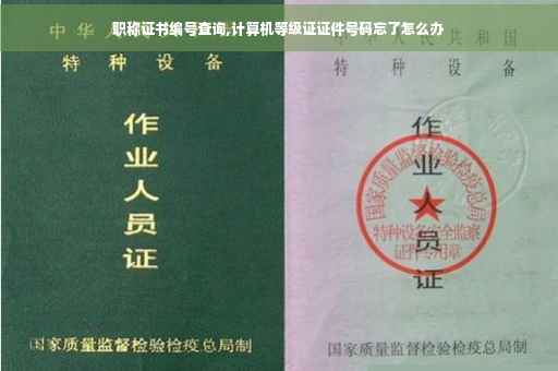 职称证书编号查询,计算机等级证证件号码忘了怎么办