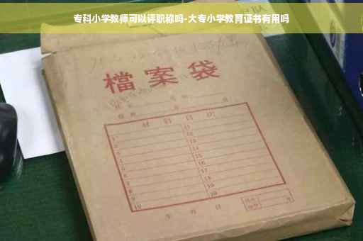 专科小学教师可以评职称吗-大专小学教育证书有用吗
