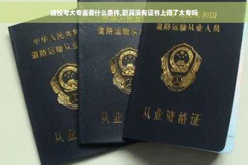 技校考大专需要什么条件,职高没有证书上得了大专吗
