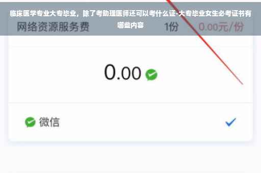 临床医学专业大专毕业，除了考助理医师还可以考什么证-大专毕业女生必考证书有哪些内容