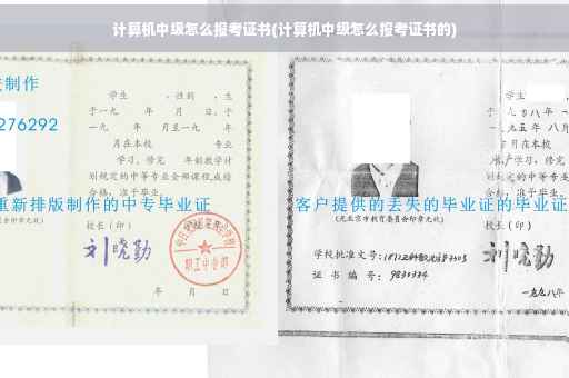 计算机中级怎么报考证书(计算机中级怎么报考证书的)