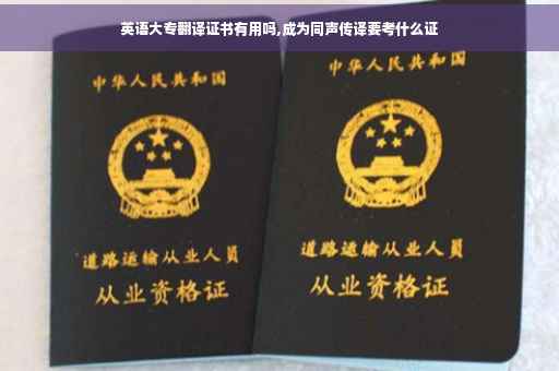 英语大专翻译证书有用吗,成为同声传译要考什么证